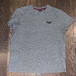 Gray Super dry Superdry Japan Cotton Cap sleeve model T shirt 2XL Slim